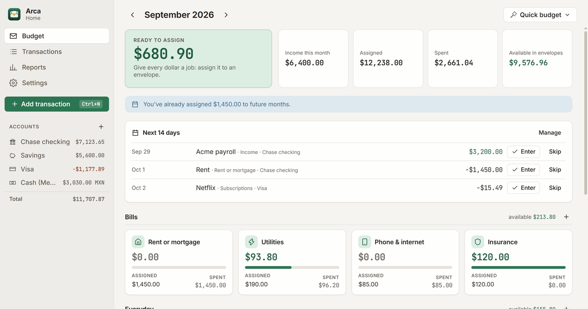 I built a budgeting app that never touches your bank and has no subscription. Roast it before I laun